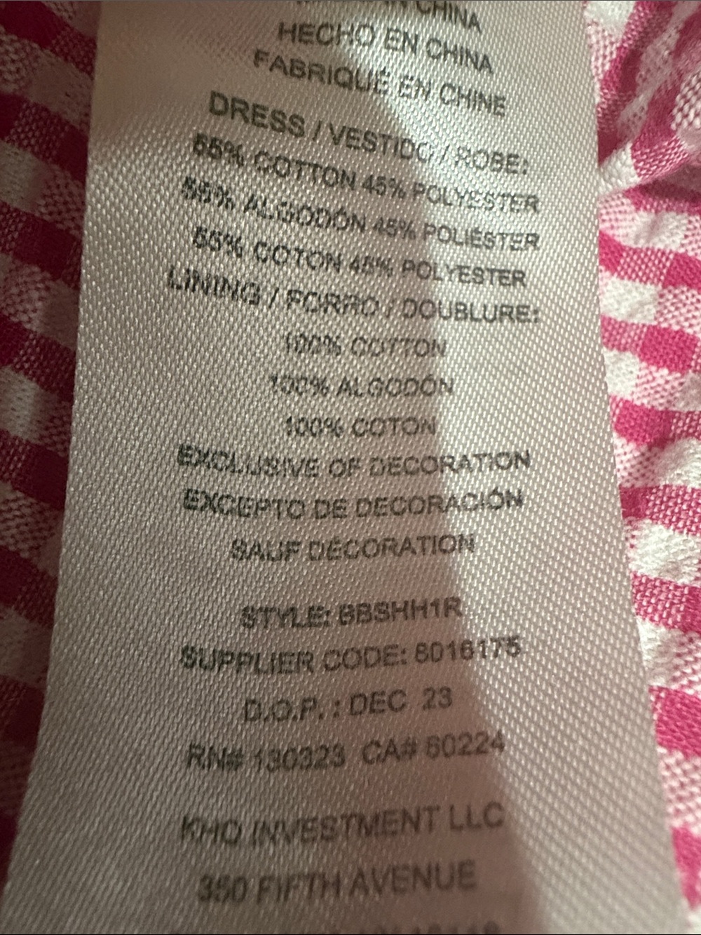 Blueberi Boulevard Pink Gingham Strawberry Pocket Sundress Sz 3T - Picture 7 of 7